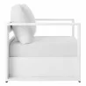 Modway Tahoe Outdoor Patio Powder-Coated Aluminum 3-Piece Set - White White - Armchair in Side Angle - Modway Tahoe Outdoor Patio Powder-Coated Aluminum 3-Piece Set - White White - Armchair in Side Angle