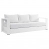 Modway Tahoe Outdoor Patio Powder-Coated Aluminum 3-Piece Set - White White - Sofa in Front Side Angle