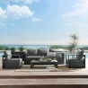 Modway Tahoe Outdoor Patio Powder-Coated Aluminum 4-Piece Set - Gray Charcoal - Lifestyle - Modway Tahoe Outdoor Patio Powder-Coated Aluminum 4-Piece Set - Gray Charcoal - Lifestyle