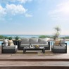 Modway Tahoe Outdoor Patio Powder-Coated Aluminum 4-Piece Set - Gray Gray - Lifestyle