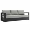 Modway Tahoe Outdoor Patio Powder-Coated Aluminum 4-Piece Set - Gray Gray - Sofa in Front Side Angle - Modway Tahoe Outdoor Patio Powder-Coated Aluminum 4-Piece Set - Gray Gray - Sofa in Front Side Angle
