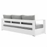 Modway Tahoe Outdoor Patio Powder-Coated Aluminum 4-Piece Set in White Gray - Sofa in Back Side Angle - Modway Tahoe Outdoor Patio Powder-Coated Aluminum 4-Piece Set in White Gray - Sofa in Back Side Angle