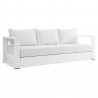 Modway Tahoe Outdoor Patio Powder-Coated Aluminum 4-Piece Set in White White - Sofa in Front Side Angle
