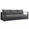 Modway Tahoe Outdoor Patio Powder-Coated Aluminum 2-Piece Set in Gray Charcoal - Sofa in Front Side Angle