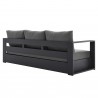 Modway Tahoe Outdoor Patio Powder-Coated Aluminum 2-Piece Set in Gray Charcoal - Sofa in Back Side Angle