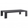 Modway Tahoe Outdoor Patio Powder-Coated Aluminum 2-Piece Set in Gray Charcoal / Gray Gray - Table in Front Side Angle