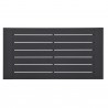 Modway Tahoe Outdoor Patio Powder-Coated Aluminum 2-Piece Set in Gray Charcoal / Gray Gray - Table in Top Angle