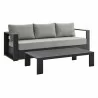 Modway Tahoe Outdoor Patio Powder-Coated Aluminum 2-Piece Set in Gray Gray - Set in Front Side Angle - Modway Tahoe Outdoor Patio Powder-Coated Aluminum 2-Piece Set in Gray Gray - Set in Front Side Angle
