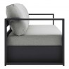 Modway Tahoe Outdoor Patio Powder-Coated Aluminum 2-Piece Set in Gray Gray - Sofa in Side Angle