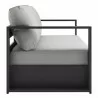 Modway Tahoe Outdoor Patio Powder-Coated Aluminum 2-Piece Set in Gray Gray - Sofa in Side Angle - Modway Tahoe Outdoor Patio Powder-Coated Aluminum 2-Piece Set in Gray Gray - Sofa in Side Angle