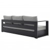 Modway Tahoe Outdoor Patio Powder-Coated Aluminum 2-Piece Set in Gray Gray - Sofa in Back Side Angle
