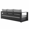Modway Tahoe Outdoor Patio Powder-Coated Aluminum 2-Piece Set in Gray Gray - Sofa in Back Side Angle - Modway Tahoe Outdoor Patio Powder-Coated Aluminum 2-Piece Set in Gray Gray - Sofa in Back Side Angle