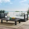 Modway Tahoe Outdoor Patio Powder-Coated Aluminum 2-Piece Set in Gray White - Lifestyle - Modway Tahoe Outdoor Patio Powder-Coated Aluminum 2-Piece Set in Gray White - Lifestyle