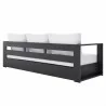 Modway Tahoe Outdoor Patio Powder-Coated Aluminum 2-Piece Set in Gray White - Sofa in Back Side Angle - Modway Tahoe Outdoor Patio Powder-Coated Aluminum 2-Piece Set in Gray White - Sofa in Back Side Angle