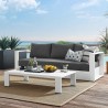 Modway Tahoe Outdoor Patio Powder-Coated Aluminum 2-Piece Set in White Charcoal - Lifestyle