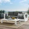 Modway Tahoe Outdoor Patio Powder-Coated Aluminum 2-Piece Set in White Charcoal - Lifestyle - Modway Tahoe Outdoor Patio Powder-Coated Aluminum 2-Piece Set in White Charcoal - Lifestyle