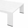 Modway Tahoe Outdoor Patio Powder-Coated Aluminum 2-Piece Set - White Gray - Table in Closeup Angle - Modway Tahoe Outdoor Patio Powder-Coated Aluminum 2-Piece Set - White Gray - Table in Closeup Angle