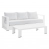 Modway Tahoe Outdoor Patio Powder-Coated Aluminum 2-Piece Set - White - Set in Front Side Angle