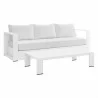 Modway Tahoe Outdoor Patio Powder-Coated Aluminum 2-Piece Set - White - Set in Front Side Angle - Modway Tahoe Outdoor Patio Powder-Coated Aluminum 2-Piece Set - White - Set in Front Side Angle
