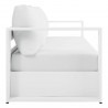 Modway Tahoe Outdoor Patio Powder-Coated Aluminum 2-Piece Set - White - Sofa in Side Angle