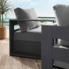 Modway Tahoe Outdoor Patio Powder-Coated Aluminum 2-Piece Armchair Set in Gray Charcoal - Lifestyle - Modway Tahoe Outdoor Patio Powder-Coated Aluminum 2-Piece Armchair Set in Gray Charcoal - Lifestyle