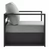 Modway Tahoe Outdoor Patio Powder-Coated Aluminum 2-Piece Armchair Set in Gray Gray - Side Angle - Modway Tahoe Outdoor Patio Powder-Coated Aluminum 2-Piece Armchair Set in Gray Gray - Side Angle