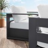 Modway Tahoe Outdoor Patio Powder-Coated Aluminum 2-Piece Armchair Set in Gray White - Lifestyle