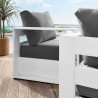 Modway Tahoe Outdoor Patio Powder-Coated Aluminum 2-Piece Armchair Set in White Charcoal - Lifestyle