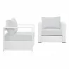 Modway Tahoe Outdoor Patio Powder-Coated Aluminum 2-Piece Armchair Set in White White - Set in Front Angle - Modway Tahoe Outdoor Patio Powder-Coated Aluminum 2-Piece Armchair Set in White White - Set in Front Angle