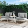 Modway Stance 3 Piece Outdoor Patio Aluminum Set in White Gray - Lifestyle - Modway Stance 3 Piece Outdoor Patio Aluminum Set in White Gray - Lifestyle