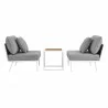 Modway Stance 3 Piece Outdoor Patio Aluminum Set in White Gray - Set in Front Angle - Modway Stance 3 Piece Outdoor Patio Aluminum Set in White Gray - Set in Front Angle