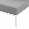 Modway Stance 3 Piece Outdoor Patio Aluminum Set in White Gray - Armless Chair in Seat Closeup Angle