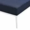 Modway Stance 3 Piece Outdoor Patio Aluminum Set in White Navy - Armless Chair in Seat Closeup Angle - Modway Stance 3 Piece Outdoor Patio Aluminum Set in White Navy - Armless Chair in Seat Closeup Angle