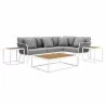 Modway Stance 7 Piece Outdoor Patio Aluminum Sectional Sofa Set in White Gray - Set in Front Angle - Modway Stance 7 Piece Outdoor Patio Aluminum Sectional Sofa Set in White Gray - Set in Front Angle