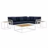 Modway Stance 7 Piece Outdoor Patio Aluminum Sectional Sofa Set in White Navy - Set in Front Angle - Modway Stance 7 Piece Outdoor Patio Aluminum Sectional Sofa Set in White Navy - Set in Front Angle