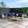 Modway Stance 8 Piece Outdoor Patio Aluminum Sectional Sofa Set in White Navy - Lifestyle - Modway Stance 8 Piece Outdoor Patio Aluminum Sectional Sofa Set in White Navy - Lifestyle