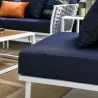 Modway Stance 9 Piece Aluminum Outdoor Patio Aluminum Sectional Sofa Set in White Navy - Lifestyle - Modway Stance 9 Piece Aluminum Outdoor Patio Aluminum Sectional Sofa Set in White Navy - Lifestyle