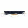 Modway Stance 9 Piece Aluminum Outdoor Patio Aluminum Sectional Sofa Set in White Navy - Set in Front Angle - Modway Stance 9 Piece Aluminum Outdoor Patio Aluminum Sectional Sofa Set in White Navy - Set in Front Angle