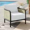 Modway Hanalei 2-Piece Outdoor Patio Furniture Set - Ivory White - Armchair - Lifestyle