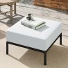 Modway Hanalei 2-Piece Outdoor Patio Furniture Set - Ivory White - Ottoman - Lifestyle