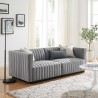 Modway Conjure Channel Tufted Upholstered Fabric Loveseat White