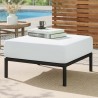 Modway Hanalei Outdoor Patio 4-Piece Sectional - Ivory White - Ottoman - Lifestyle