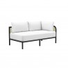 Modway Hanalei Outdoor Patio 4-Piece Sectional - Ivory White - Left-Arm Loveseat - Front Side Angle