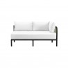 Modway Hanalei Outdoor Patio 4-Piece Sectional - Ivory White - Left-Arm Loveseat - Front Angle