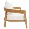 Modway Brisbane 6-Piece Teak Wood Outdoor Patio Set - Natural White - Armchair in Side Angle - Modway Brisbane 6-Piece Teak Wood Outdoor Patio Set - Natural White - Armchair in Side Angle