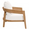 Modway Brisbane 3-Piece Teak Wood Outdoor Patio Set - Natural White - Chair in Side Angle