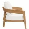 Modway Brisbane 3-Piece Teak Wood Outdoor Patio Set - Natural White - Chair in Side Angle - Modway Brisbane 3-Piece Teak Wood Outdoor Patio Set - Natural White - Chair in Side Angle