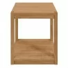 Modway Carlsbad 3-Piece Teak Wood Outdoor Patio Set - Natural White - Table in Front Angle - Modway Carlsbad 3-Piece Teak Wood Outdoor Patio Set - Natural White - Table in Front Angle