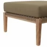 Modway Clearwater Outdoor Patio Teak Wood Ottoman in Gray Light Brown - Base Angle - Modway Clearwater Outdoor Patio Teak Wood Ottoman in Gray Light Brown - Base Angle