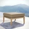 Modway Clearwater Outdoor Patio Teak Wood Ottoman in Gray  Light Brown - Lifestyle - Modway Clearwater Outdoor Patio Teak Wood Ottoman in Gray  Light Brown - Lifestyle